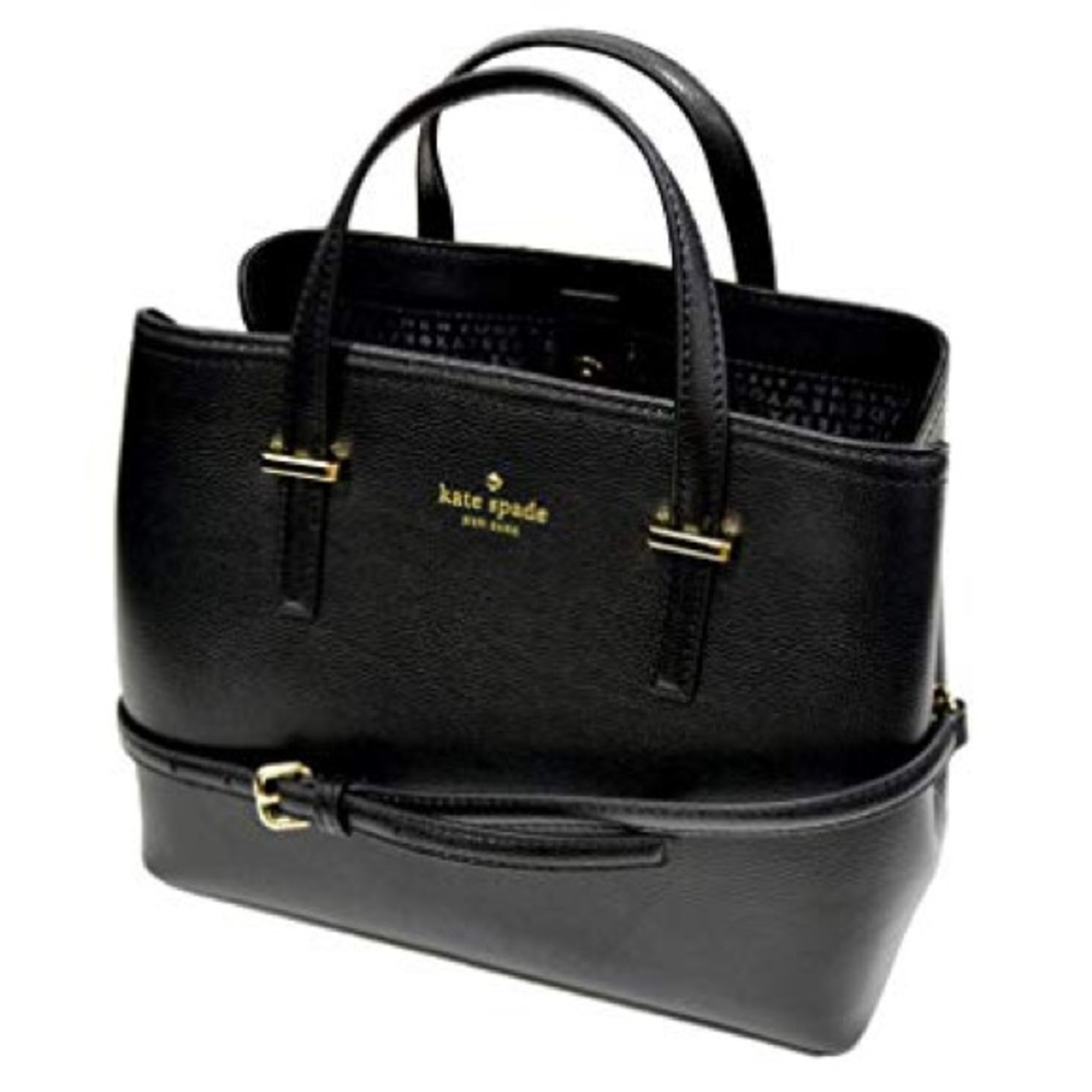 NWT Kate Spade Shiny Black Satchel/Crossbody Bag - Picture 6 of 6